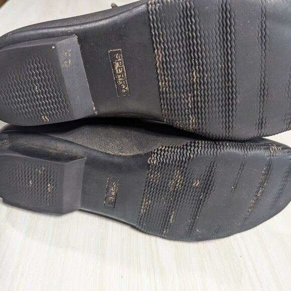 SPERRY Saltwater Women's Size 9 Rubber Duck Rain Boots Black - Picture 6 of 7